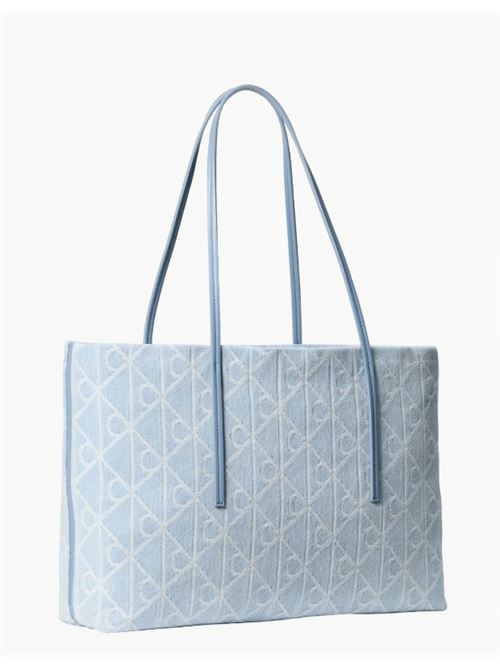 emblem aop denim tote w/pouch CALVIN KLEIN | LV04F3428GYBZ